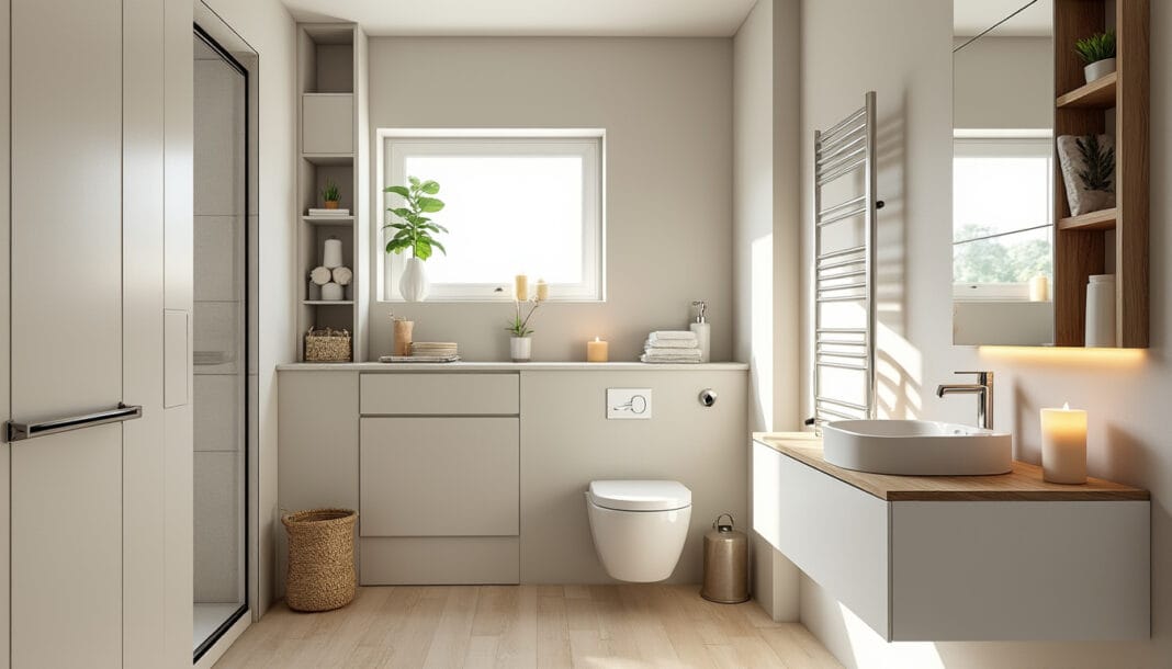 Aménager une salle de bains de 3m2 : conseils pratiques et astuces d'optimisation découvrez nos conseils pratiques et astuces d'optimisation pour aménager efficacement une salle de bains de 3m2. transformez cet espace réduit en un lieu fonctionnel et agréable avec des solutions astucieuses pour le rangement et la décoration.