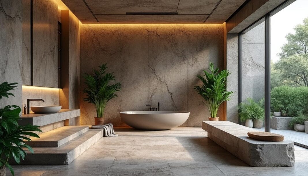 découvrez les avantages d'une salle de bain en pierre apparente en 2025 : esthétique intemporelle, durabilité exceptionnelle et entretien facile. transformez votre espace avec des matériaux naturels qui allient beauté et fonctionnalité. explorez les tendances actuelles et faites le choix parfait pour votre maison.